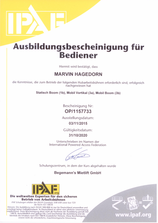 Marvin Hagedorn Pohlmann + Bindel Bad Iburg Elektro Begemann Hubwagen Zertifikat